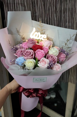 香皂花禮盒 情人節花禮