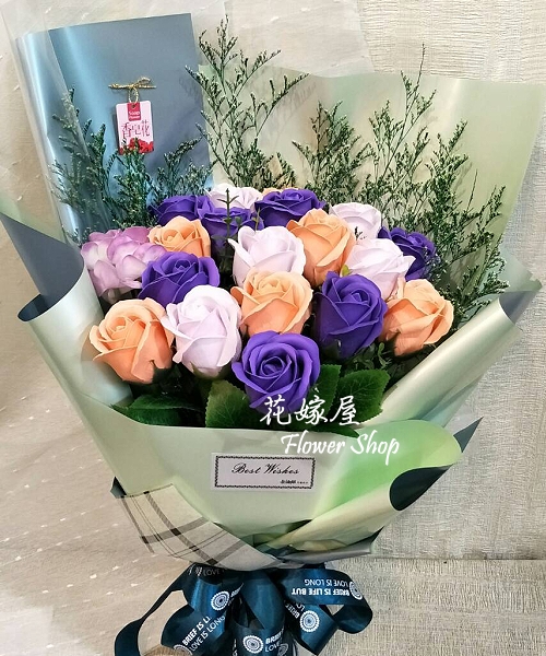 香皂花花束 情人節 生日花束